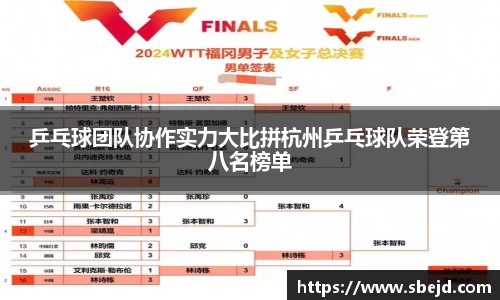 乒乓球团队协作实力大比拼杭州乒乓球队荣登第八名榜单